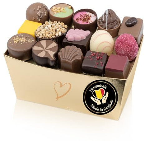 ePralinchen handverarbeitete belgische Luxus-Pralinen | Enjoy Edition 500g | außergewöhnliche Pralinenmischung mit Nuss, Beeren uvm. | tw. mit Alkohol | köstliche Schokolade made in Belgium