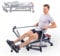 Christopeit Sport Rudergerät Accord Black – Klappbar, 12-stufiger Widerstand, 4-Fach verstellbare Sitzschiene, LCD-Computer
