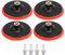 QWORK® 4 Stück M14 125mm Schleifteller mit Hakenriemen, Inklusive M14 Verbindungsstange