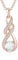 LOCIBLO October Birthstone Necklaces for Women 925 Sterling Silver Infinity Pendant 18K Rose Gold Plated Synthetic White Opal Necklace Jewellery for Her, 16+2