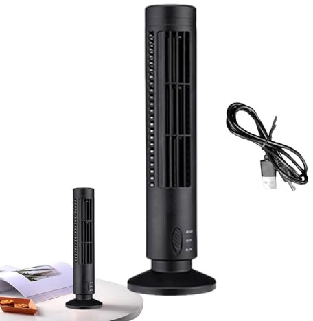 Ventilador eléctrico USB,Ventilador de torre USB para escritorio - Ventilador de escritorio USB portátil - Ventilador de escritorio de mesa portátil, ventilador de escritorio de fuerte para lugar de t