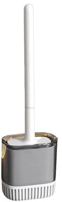 Toilettenbürste Toilettenbürsten aus Silikon for das Badezimmer, mit langem Griff und weichen, flexiblen Borsten, Toilettenbürsten mit an der Wand befestigter Wand-Toilettenbürste Toilettenschüsselrei