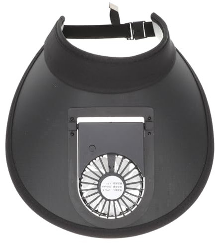 GALPADA Charging Fan Hat Wide Brim Sun Hat Built Fan Women's Sun for Beach Pool Outdoor Uv Protection Cool Summer Black