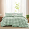 WAVVE Bettwäsche 135x200 4teilig Bettbezug - Bettwäsche-Sets 135 x 200 cm 2er Set mit 2 Kissenbezüge 40x80cm, ÖKO-TEX, Salbeigrün