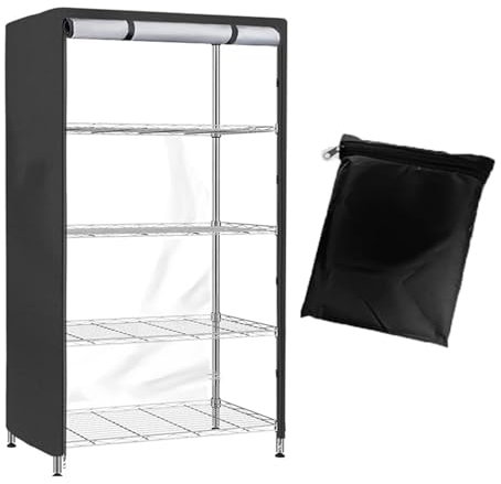 Allwetter-Regalabdeckungen, Oxford-Stoffabdeckungen für Regale, 91,4 x 45,7 x 182,9 cm, für drinnen und draußen, Möbelschutz, wasserdicht, Oxford-Gewebe