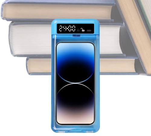 Mppchhn Lock Box with Timer,Excessive Games Prevention | Transparent Phone Lock Box for Home School Travel Work Bedroom Kitchen Kids Teens Adults Students Classroom College