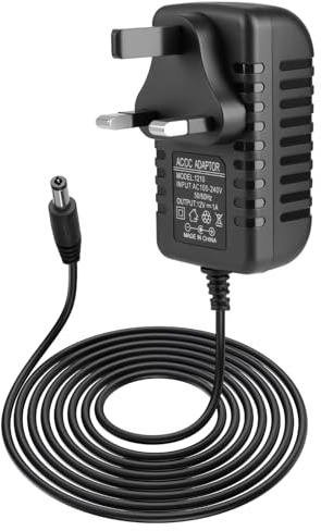 12V 1A Power Supply Adapter UK AC/DC Input 100-240V 50/60Hz 12W 5.5mm x 2.1mm Switching Adaptor for LED Strip Light CCTV Cameras Keyboards Monitor Routers Home Appliances DC Plug