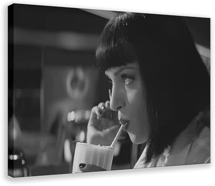 OQUAJK Pulp Fiction Poster auf Leinwand, Wandkunst, Dekordruck, Bild Gemälde für Wohnzimmer, Schlafzimmer, Dekoration, 60 x 90 cm