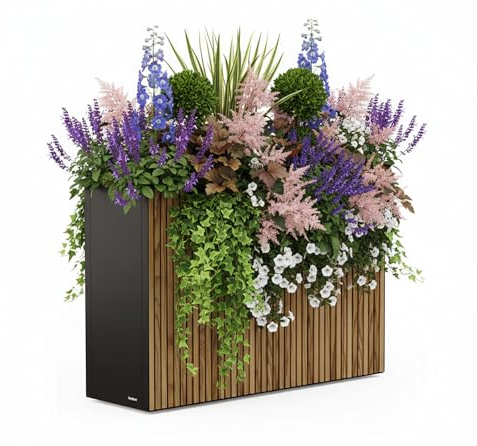 herstera Garden Deco Planter Divider XL Pflanzkübel hoch 120x40x80 cm 554 L