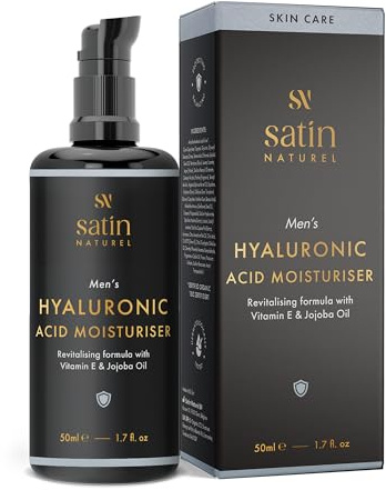 Satin Naturel Bio Gesichtscreme für Männer 50 ml | Mit Bio Aloe Vera, Hyaluron, Arganöl & Squalan, Anti-Aging Feuchtigkeitspflege für alle Hauttypen