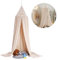 Moskitonetz Baldachin, Dome Princess Bett Baumwolle Tuch Zelte Kinderzimmer Dekorieren für Baby Kids Lesen Play Innen-Spiele Haus, baumwolle, khaki, height: 2.4m