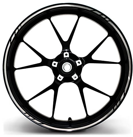 Finest Folia 16-Piece Set of Wheel Rim Stickers in Grand Prix Design - Complete Set, Suitable for 16-, 17-, 18- and 19-Inch Motorcycle, Car and Bicycle Rims