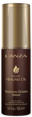 L'ANZA Keratin Healing Oil Smooth Down Blow Dry Hairs pray, Effortlessly Calms, Detangles, and Reduces Puffiness, For a Perfect Silky Looking Blow-out,For All Hair Types (3.4 Fl Oz)