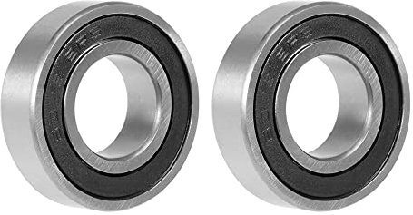 sourcing map 2stk. Rillenkugellager 6003-2RS Kugellager Doppelte Kohlenstoff Lager 17x35x10mm