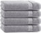Class Home Collection Frottee Duschtücher 70x140 cm – 4er Set Duschtuch – Besonders weiche & saugfähige Duschtücher aus 100% Baumwolle mit Aufhänger – Silber
