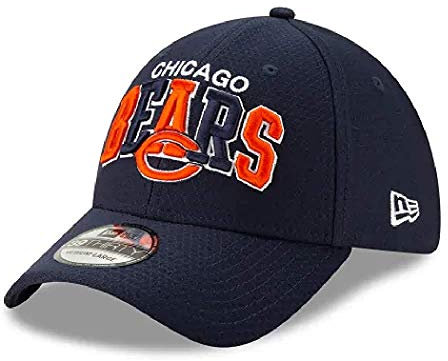 New Era NFL 19 Sideline 39Thirty Chicago Bears Hat, Erwachsene, Marineblau, L/XL
