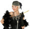 NET TOYS Bezaubernder Charleston-Hut mit Federn - Gold-Grau - Hinreißendes Damen-Kostüm-Zubehör 20er Jahre Damenhut - EIN Highlight für Mottoparty & Karneval