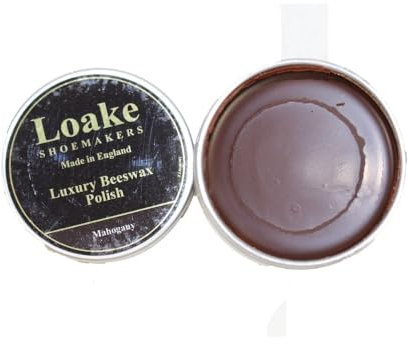 Loake Mahogany Wax Polish - Restores Colour to Mahogany Brown Leather Shoes ANY
