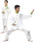 Tai Chi Unisexe Broderie à la Main Coton Chinois Kung Fu Arts Wear (Vert, Moyen)