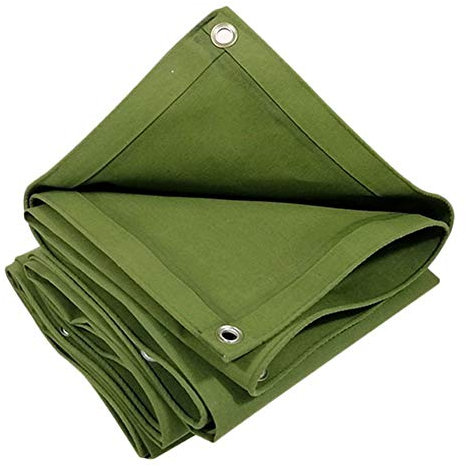NANANA Lona Impermeable Reforzada con Ojales, Duradera con Ojales para Muebles, Jardín, Piscina, Coche, Lona de protección Impermeable y Resistente a la Rotura - [Lona de Silicona][Verde],4x8m