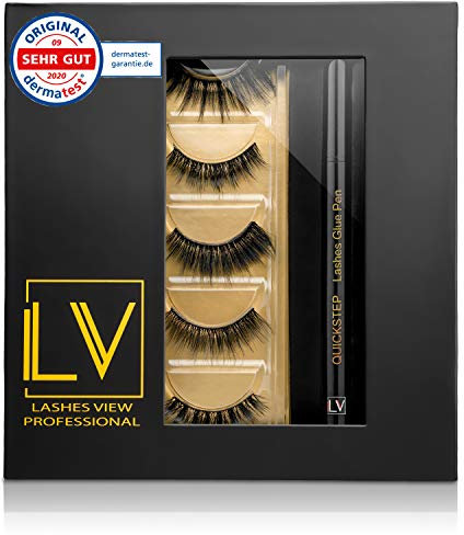 Quickstep Wimpern, Glamour-MIX-Set, Keine Magnete! Revolution im Lasheszeitalter. Bestsellerbox - SET MIT 5 PAAR LASHES INKL. 2X PEN-EYELINER.