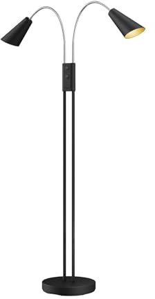 Lucande Stehlampe 'Medira' (Modern) in Schwarz aus Metall u.a. für Wohnzimmer & Esszimmer (2 flammig, GU10) - Stehleuchte, Standleuchte, Floor Lamp, Wohnzimmerlampe, Wohnzimmerlampe