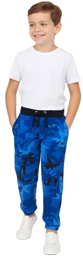 A2Z 4 Kids Boys Girls Trouser Jogging Joggers Pants Tracksuit Sweatpants Bottom - Fleece Trouser Camo Blue 13