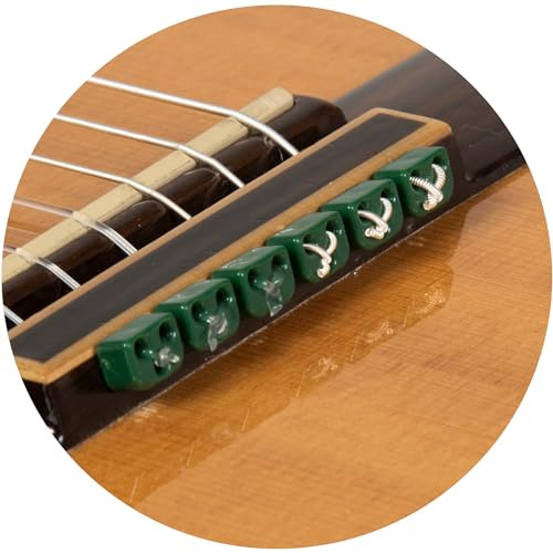 Grüne Alba Guitar Beads für Klassische, Flamenco- und Akustik Gitarren mit Nylonsaiten