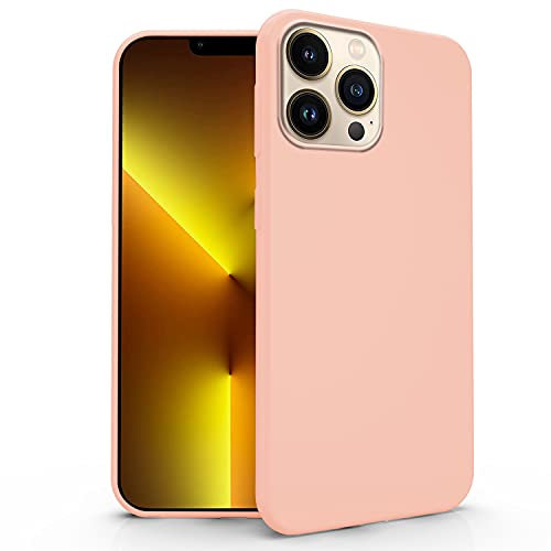 N NEWTOP Cover Compatibile con Apple iPhone 13 Pro Max, Custodia TPU SOFT Gel Silicone Ultra Slim Sottile Flessibile Case Posteriore Protettiva (Rosa)