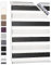Blumtal Doppelrollo 120 x 155-195cm - Klemmfix Rollo, Rollos für Fenster ohne Bohren, Klemmrollo für Fenster & Türen, Seitenzugrollo, Weiß - Schwarz