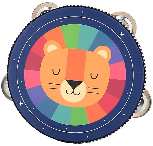 Nattou VIL7408 Andy Westface Rainbow Tamburin, Löwe, Medium