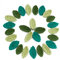 FINGERINSPIRE 30 foglie fatte a mano all'uncinetto in 3 colori all'uncinetto foglie verdi fatte a mano all'uncinetto fiori foglie piccole applique per decorazione biglietti scrapbooking artigianato