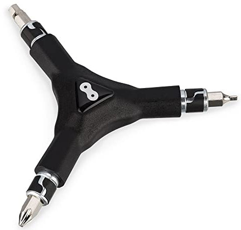 BLUECHAIN® Y Schlüssel Fahrrad/Y-Wrench Sechskant Schlüssel 2/4, 5/6 mm & T25/PH2 / Fahrradschlüssel Werkzeug inkl. 3 austauschbare Bits
