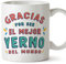 MUGFFINS Tazas para YERNO - En Español - Gracias por ser el mejor - 11 oz / 330 ml - Regalo original y divertido