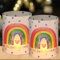 12 Windlicht Tischdeko Geburtstag Mädchen, Regenbogen Deko Geburtstagsdeko Mädchen, Deko Kindergeburtstag Party, Geeignet für Teelichter oder Kerzen