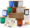 MILIVIXAY Paquete de 12 tarros de cristal multicolor de 12 onzas con tapas y kits de fabricación de velas, tarros vacíos a granel para hacer velas, recipientes de especias y polvo (Multicolor-01)