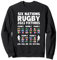 Rugby 6 Nationen Flaggen Spielpläne für Internationale Spiele 2023 Sweatshirt