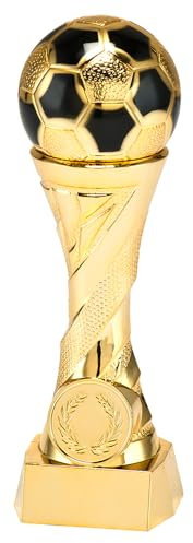 Larius Coupe de football en or et argent avec gravure au choix (sans texte au choix, or, taille XL)