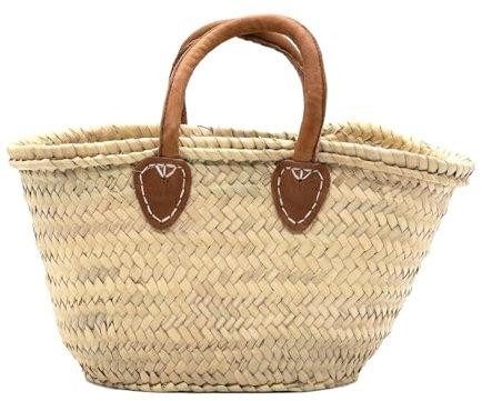French basket, small straw bag, Bridal Party, wedding tote bag, Bridesmaid gifts, wicker basket with handle, wicker basket, gift for her (Brown)