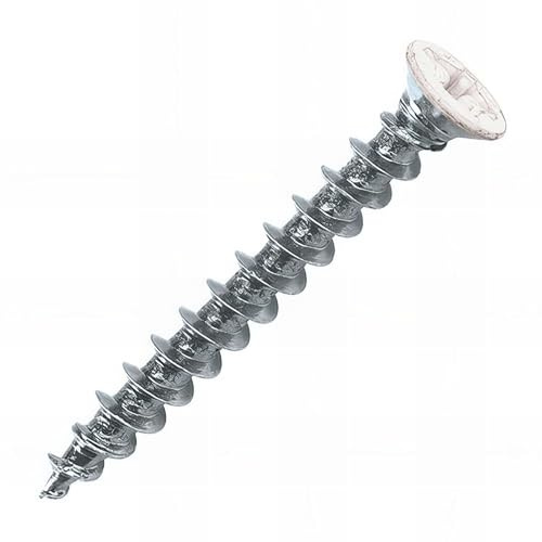 Vis menuiserie PVC - Scell-it - Tête laquée blanche - Acier zingué - 4,2 x 25 mm - Boîte de 1000