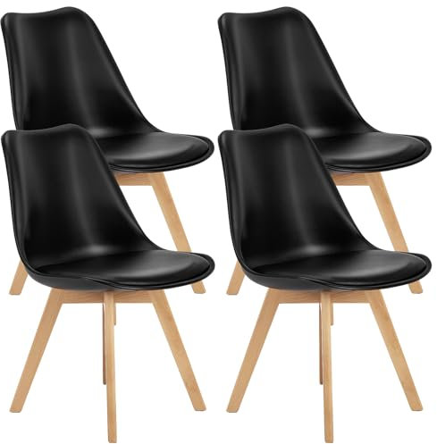 DUMOS Esszimmerstühle 4er Set Elegant und Schön Modern Stühle Esszimmer Pu-Leder Gepolstert küchenstühle Esszimmerstuhl Geeignet für Küche Wohnzimmer Schlafzimmer