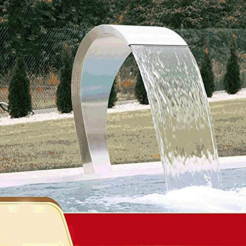 Wasserfall-Pool-Brunnen-Edelstahl-Wasserfälle für den Außenbereich, bloßer Abstieg, Teich, Wasserspiel (60 x 30 cm)