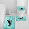 RLYXGS 3D Pinguin Badematten Set 3 Teilig Antarktis Tiere rutschfest Absorbierend Flanell Badezimmerteppich U-förmiger Kontur Teppich und WC-Deckel Waschbar Badteppich Weich Saugfähige,50x80cm