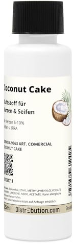 DistrEbution Coconut&Cake Duftstoff 125ml Duftöl für Kerzen und Seifen