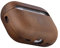 Maogoam für AirPods Pro 2. Generation Etui Leder, Echtes Vintage Crazy Horse Rindsleder Etui für Airpods Pro 2, Retro Indiana-Jones Style, Die Front LED sichtbar, Dunkelbraun