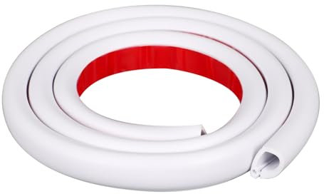 PVC Cable Cover, Self-Adhesive Electrical Cable Trunking, Decorative Wire Hider, Wire Covers for Cables, Easy to Cut, Wall flex cable organizer for protecting and hiding cables (White, 3m)