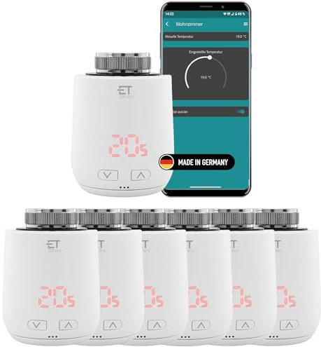 Eurotronic Comet ZW eco: 7-mal Smartes WiFi Thermostat für Heizkörper. WLAN Heizungssteuerung Set inkl. gratis App. Keine Basisstation notwendig.