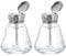 sourcing map 2 Pcs 3.4Oz / 100ML Glass Pumping Dispenser Bottle Square Liquid Pumping Press Push Down Alcohol Container with Metal Flip Cover for Nail Polish Remover Dispensing Alcohol