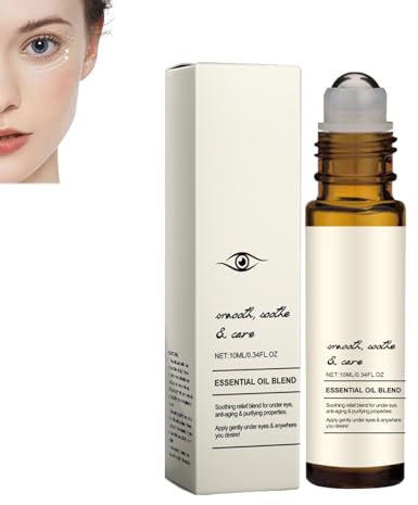 Frankincense Oil Organic, Castor Oil Organic, Rollerball Rizinusöl, Castor Oil and Frankincense Oil Eye Roller, Faltenreduzierendes Und Straffendes Für Augen, Tränensäcke, Falten (10ML, 1PC)