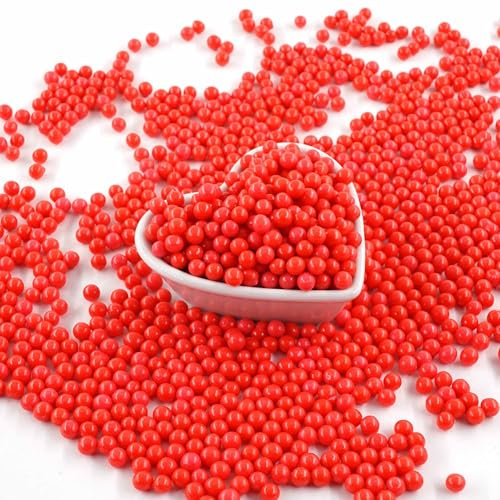 STREUSEL GLÜCK Zuckerperlen rot 40g Zuckerstreusel Kindergeburtstag Geburtstag Weihnachten Muttertag Hochzeit Tortendeko Torte Cupcakes Muffins Christmas Plätzchen